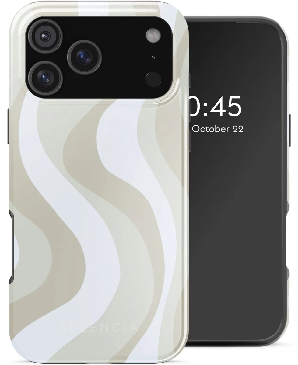 Selencia Hoesje iPhone 17 Pro Max Desert Waves Beige - MagSafe