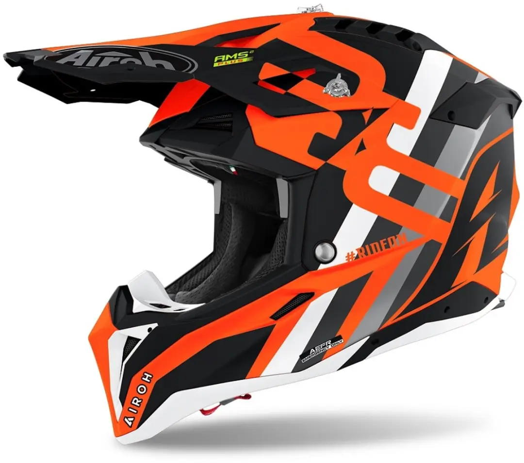 Airoh Aviator 3 Rainbow Mat Oranje Crosshelm