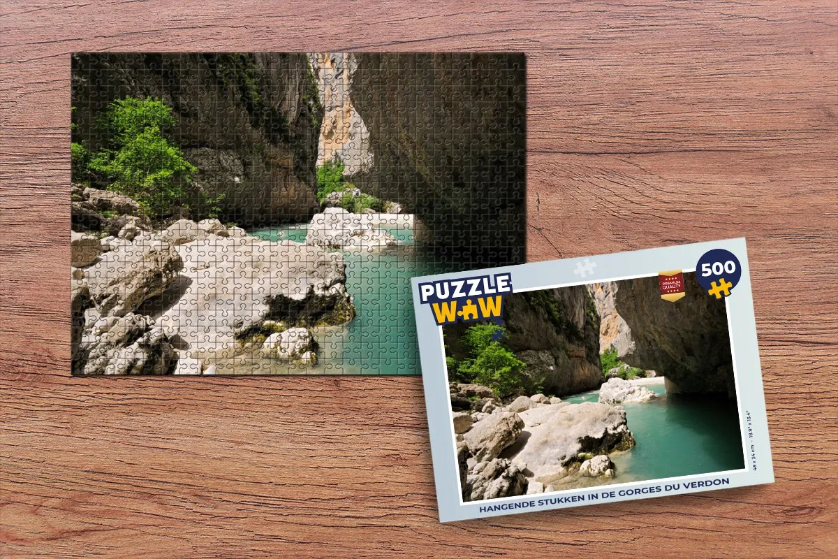 PuzzleWow Legpuzzel Gorges du Verdon 500 Stuks - Multicolor