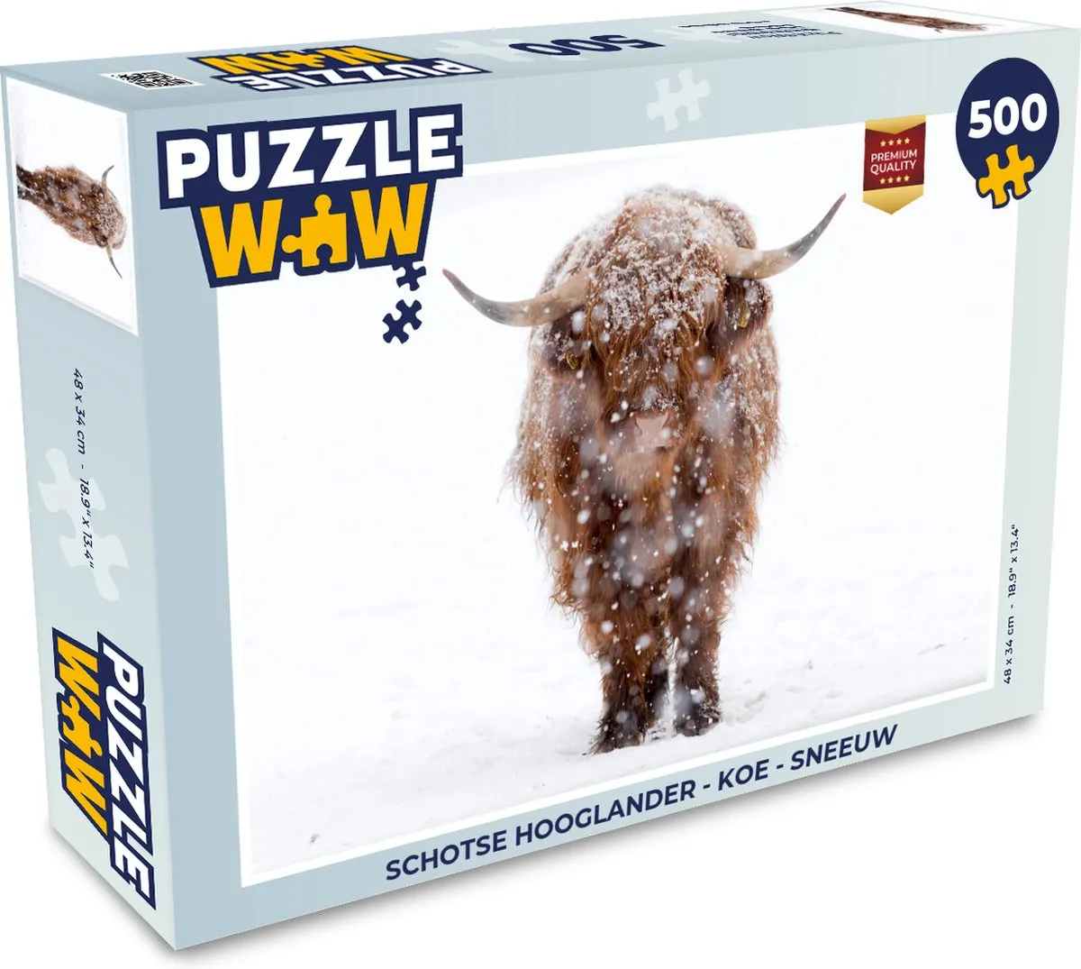 PuzzleWow Schotse Hooglander Legpuzzel 500 Stuks