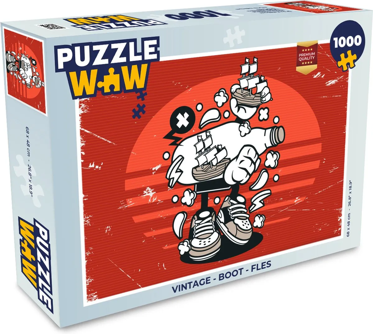 PuzzleWow Vintage Boot Legpuzzel 1000 Stuks