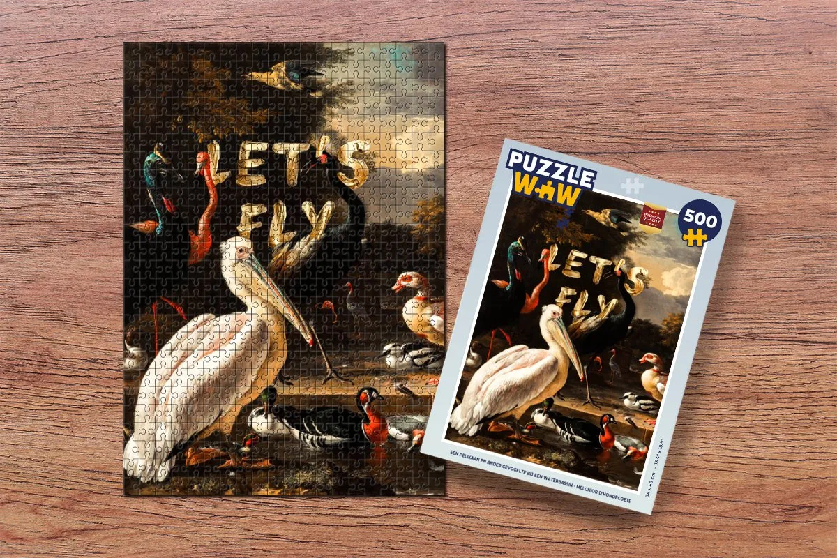 PuzzleWow Melchior d'Hondecoeter Legpuzzel 500 Stuks - Multicolor