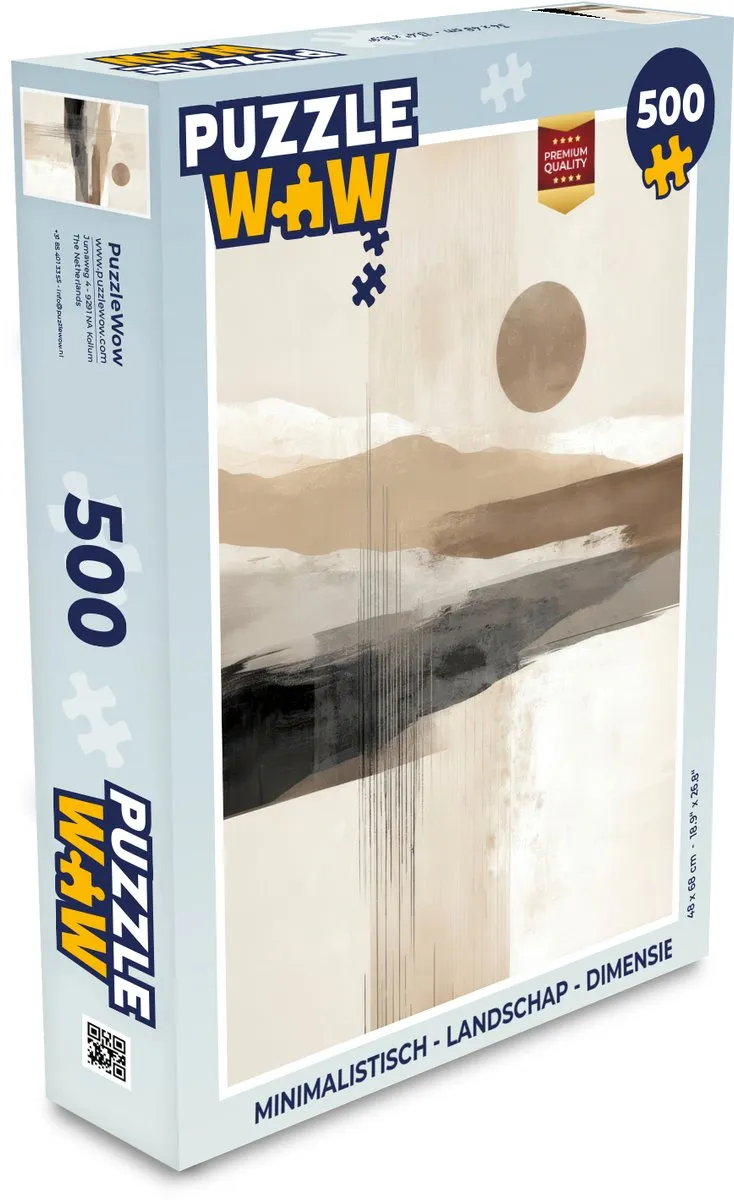 PuzzleWow Minimalistisch Landschap Legpuzzel 500 Stuks - 8721406858676