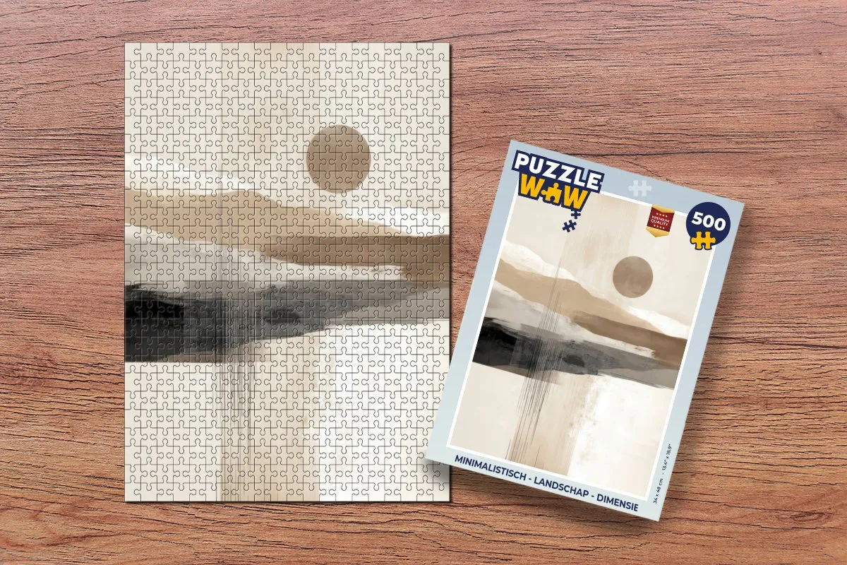 PuzzleWow Minimalistisch Landschap Legpuzzel 500 Stuks - 8721406858676