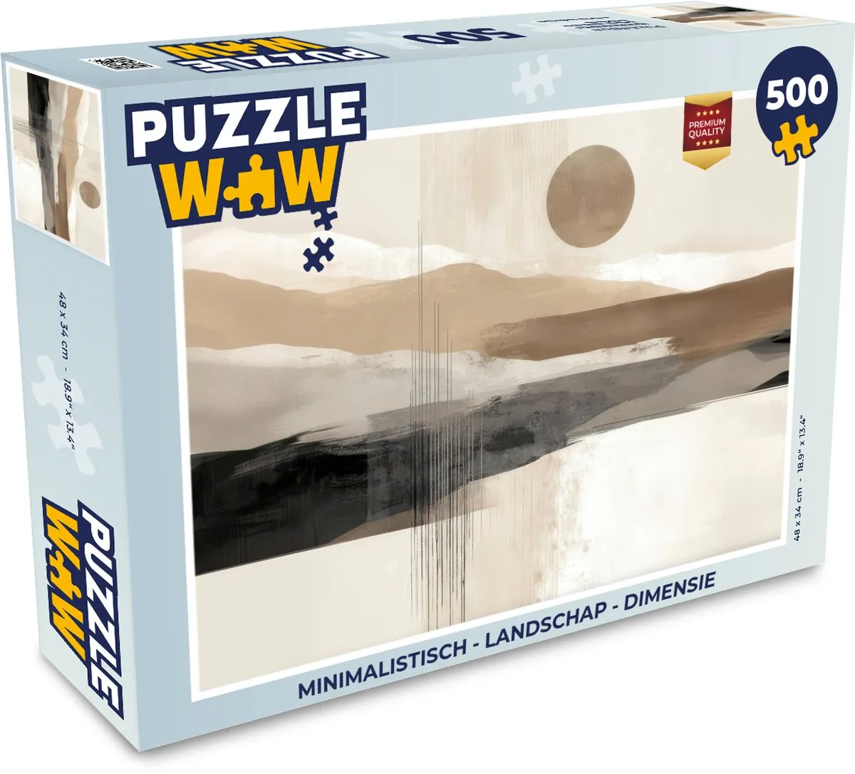 PuzzleWow Minimalistisch Landschap Legpuzzel 500 Stuks