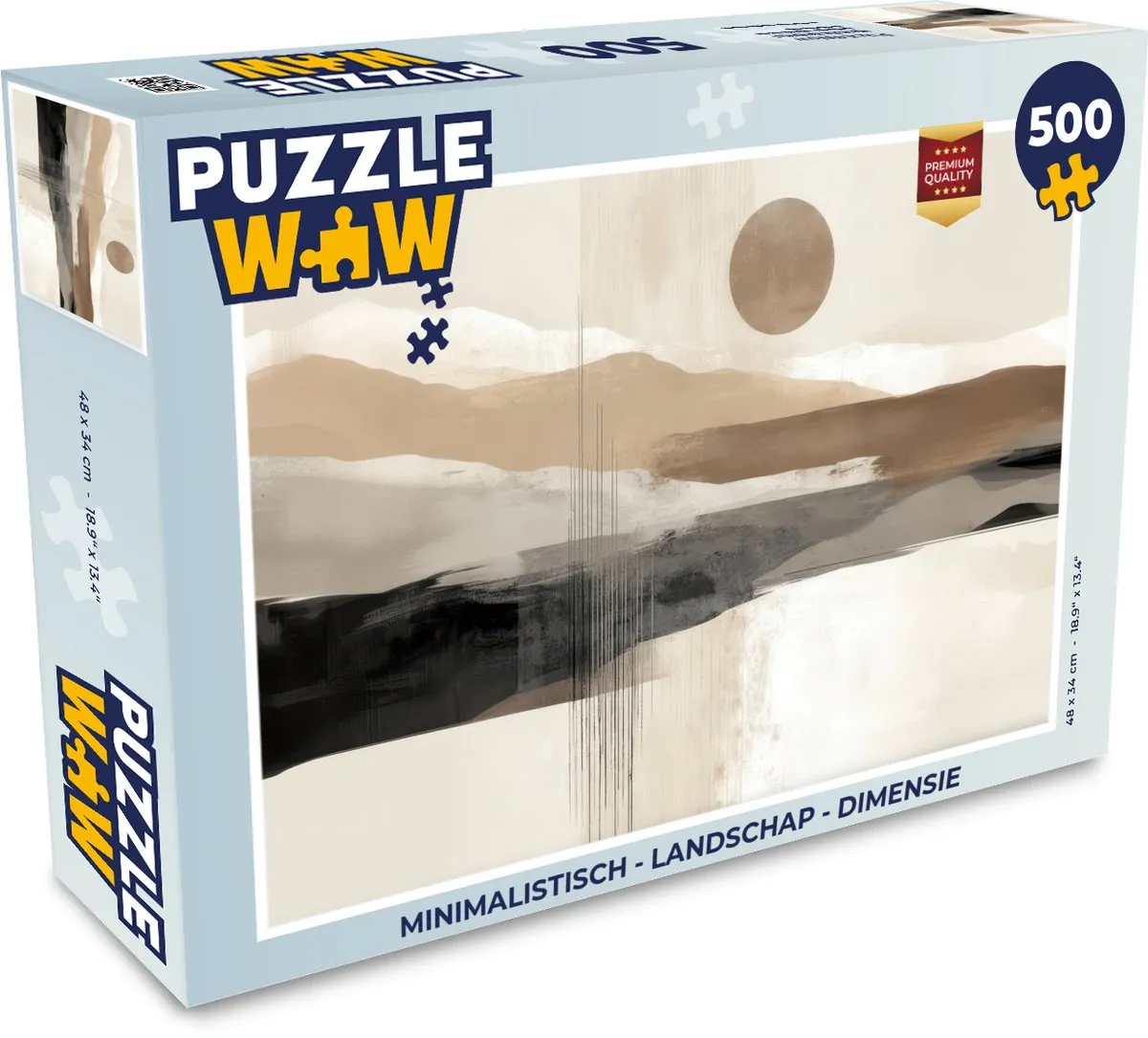 PuzzleWow Minimalistisch Landschap Legpuzzel 500 Stuks - 8721406858676