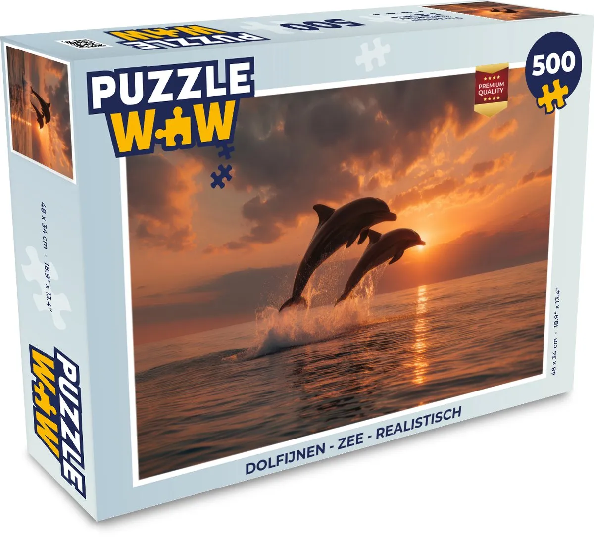 PuzzleWow Dolfijnen Zee Realistische Puzzel 1000 Stuks