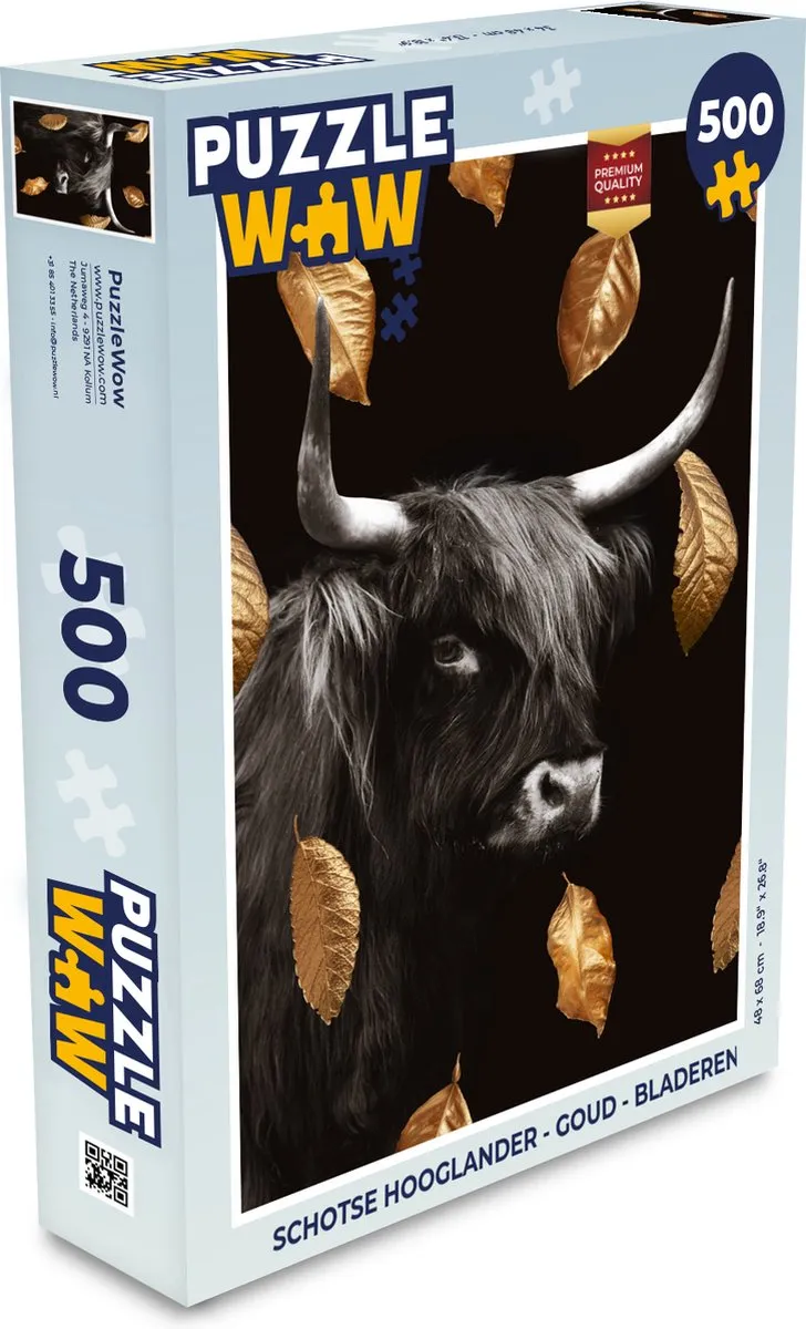 PuzzleWow Schotse Hooglander Legpuzzel 500 Stuks