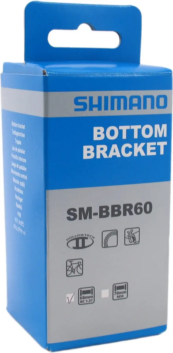 Shimano Ultegra BBR60 Bottom Bracket 68x27mm - Grijs/Zwart