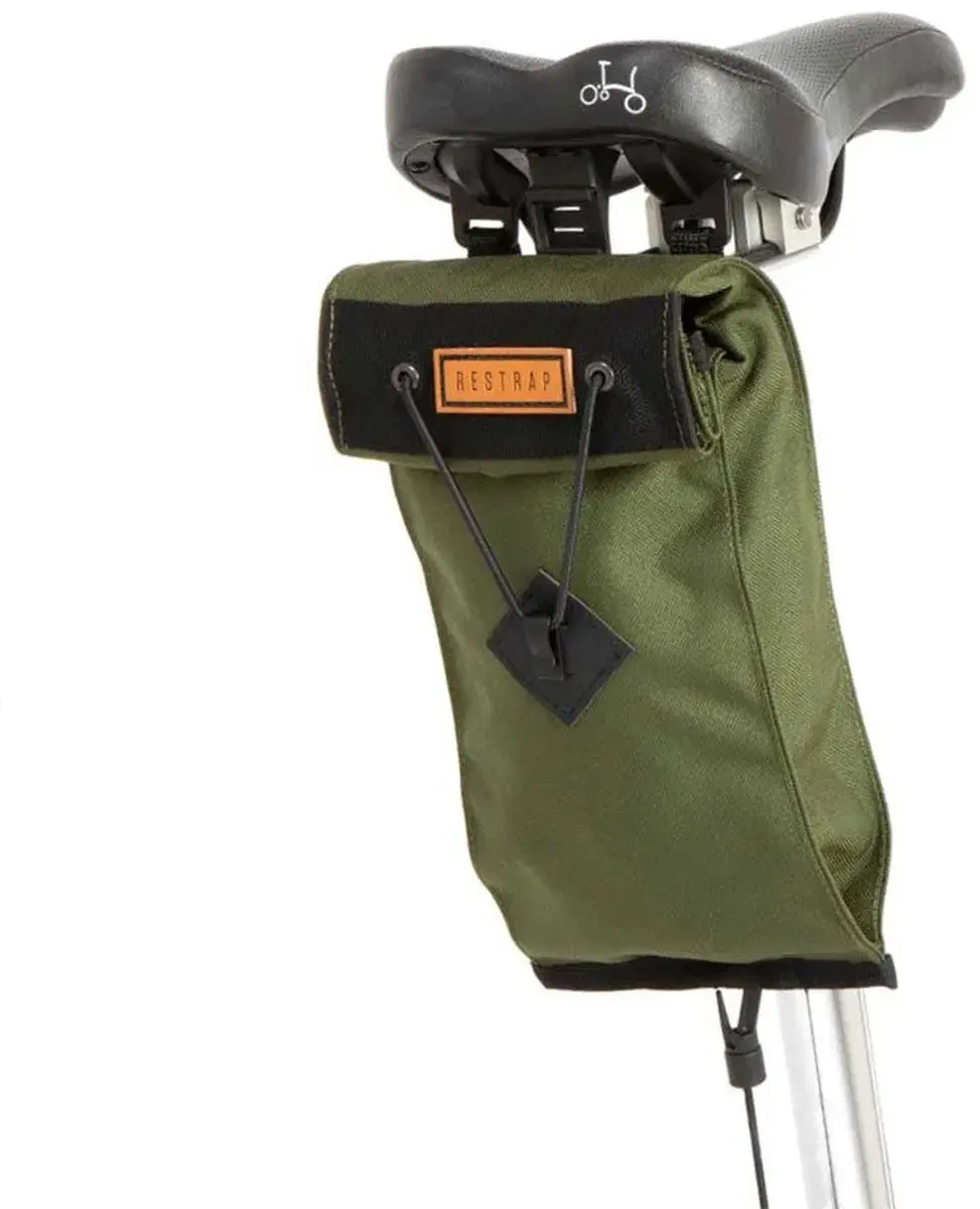 Restrap City Zadeltas Vouwfiets 2L - Olijfgroen - afbeelding 2 van 6