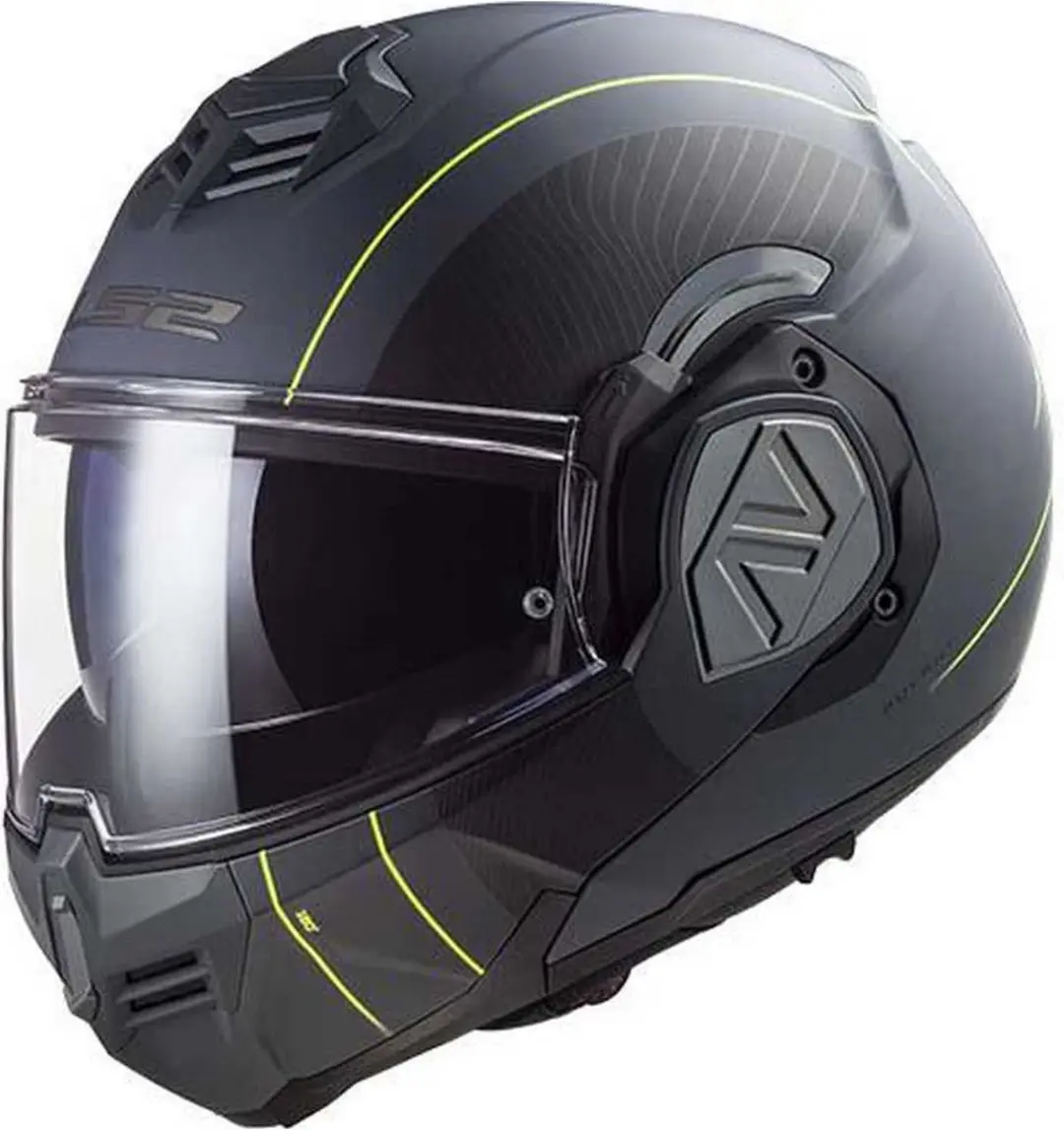 LS2 FF906 Advant Cooper Mat Titanium Zwart Systeemhelm