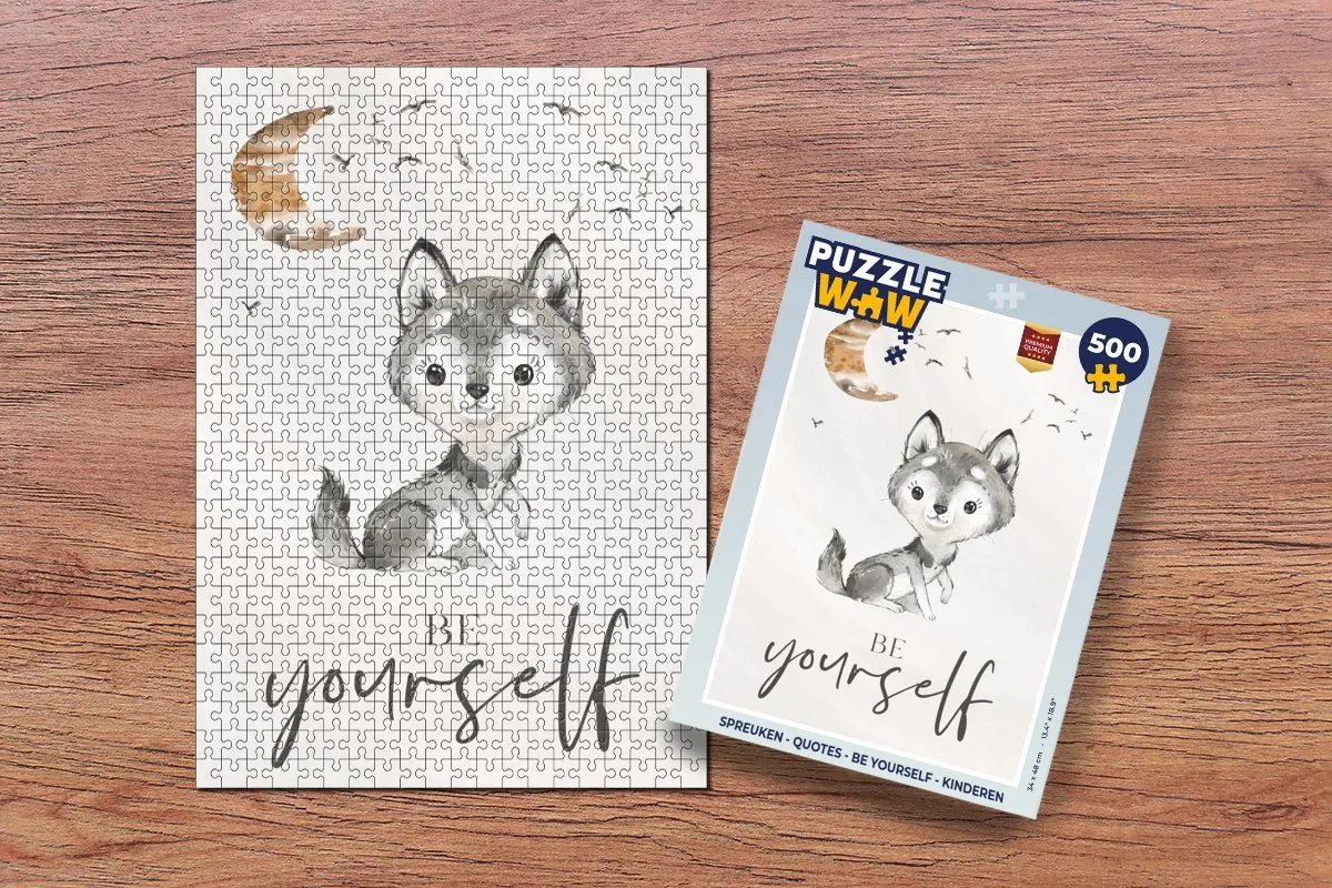 PuzzleWow Wolf Spreuken Legpuzzel 500 Stuks - Multicolor