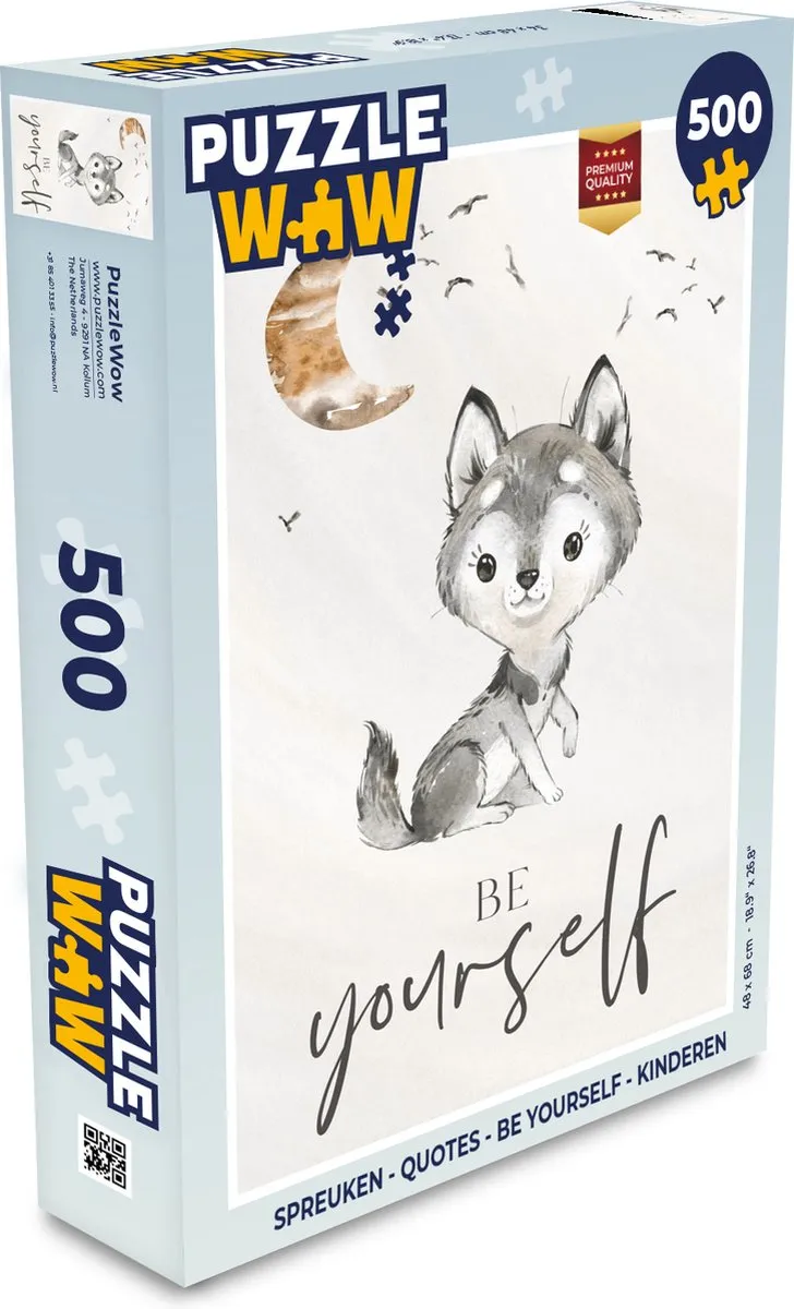 PuzzleWow Wolf Spreuken Legpuzzel 500 Stuks