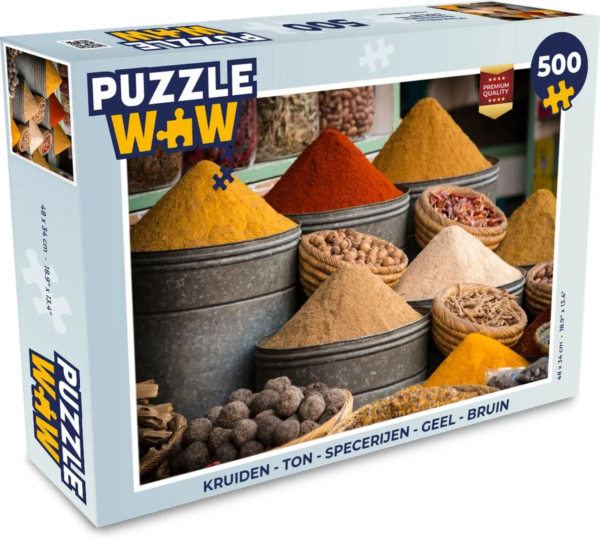PuzzleWow Kruiden & Specerijen Legpuzzel 500 Stuks - Multicolor