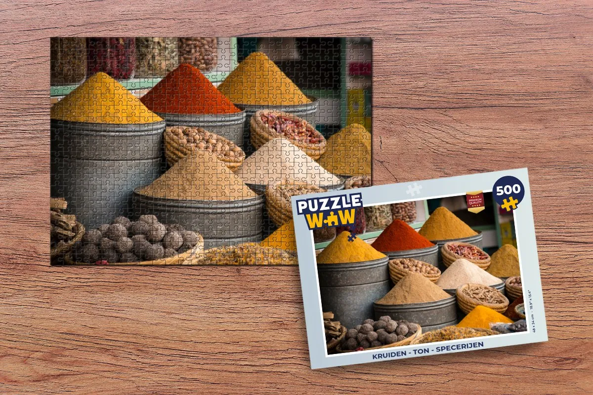 PuzzleWow Kruiden & Specerijen Legpuzzel 500 Stuks - Multicolor