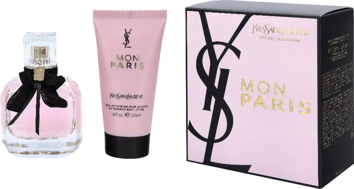 Yves Saint Laurent Mon Paris Giftset - 50 ml eau de parfum spray + 50 ml bodylotion - cadeauset voor dames