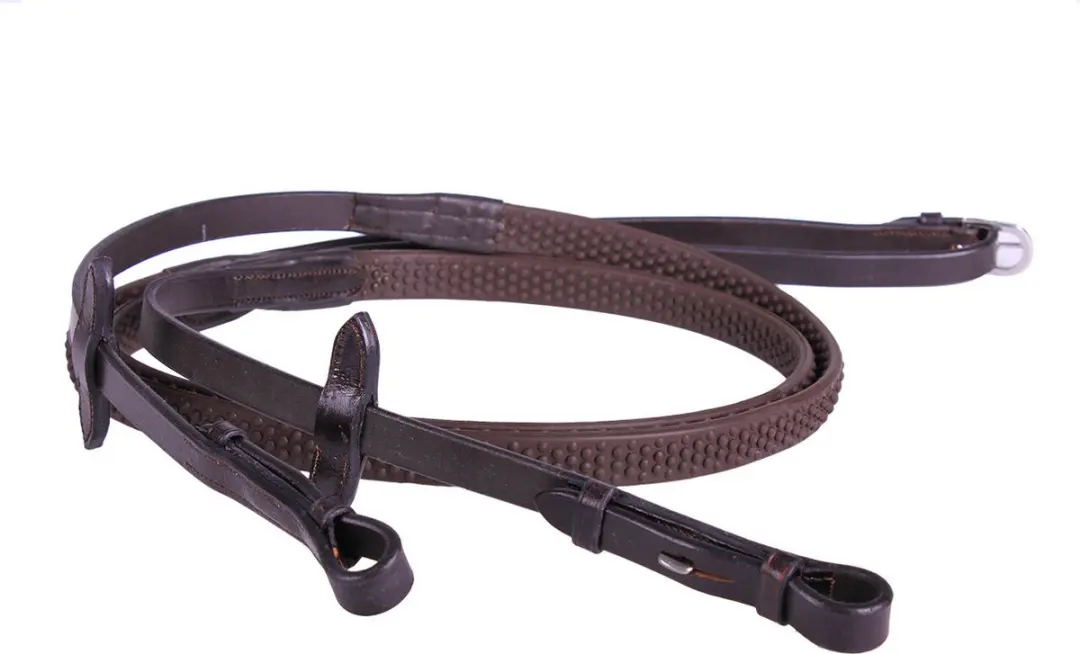 QHP Teugel Rubber Soft Brown - Full - afbeelding 4 van 4