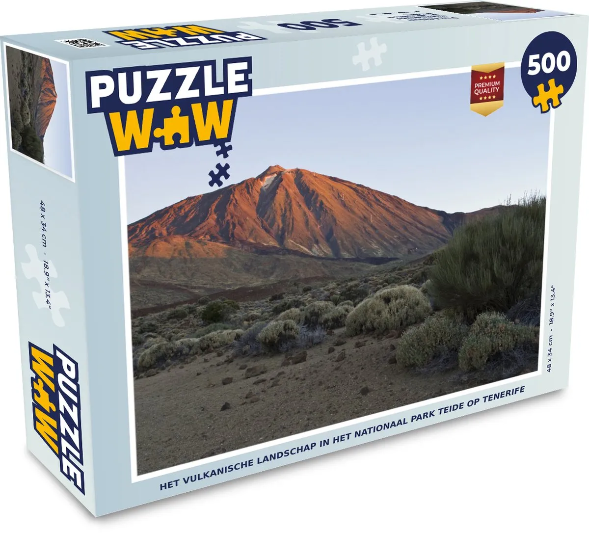 PuzzleWow Legpuzzel Teide Vulkanisch Landschap 500 Stuks - Multicolor
