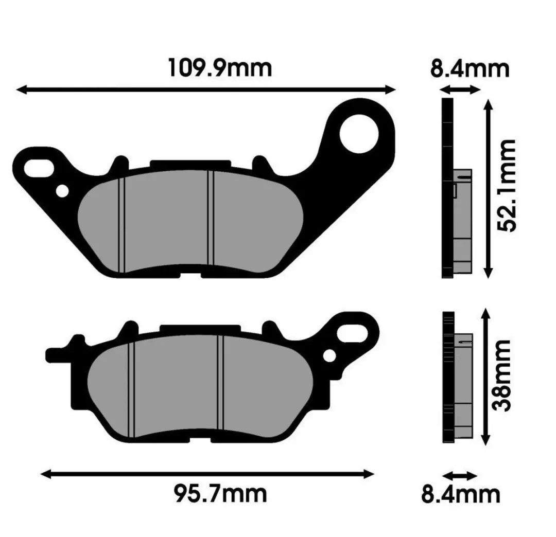 Plaquette de frein Polini pour Moto Yamaha 125 YBR Custom 2006 à 2012 Neuf