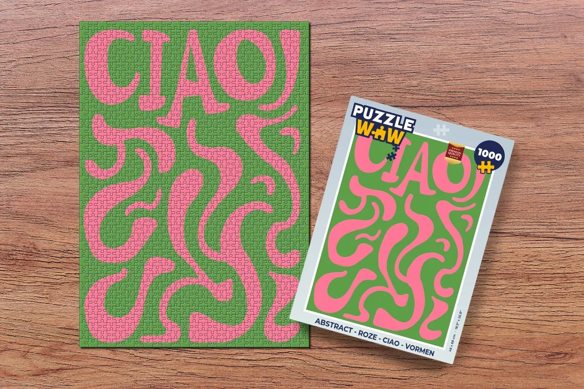 PuzzleWow Abstract Legpuzzel 1000 Stuks - Roze