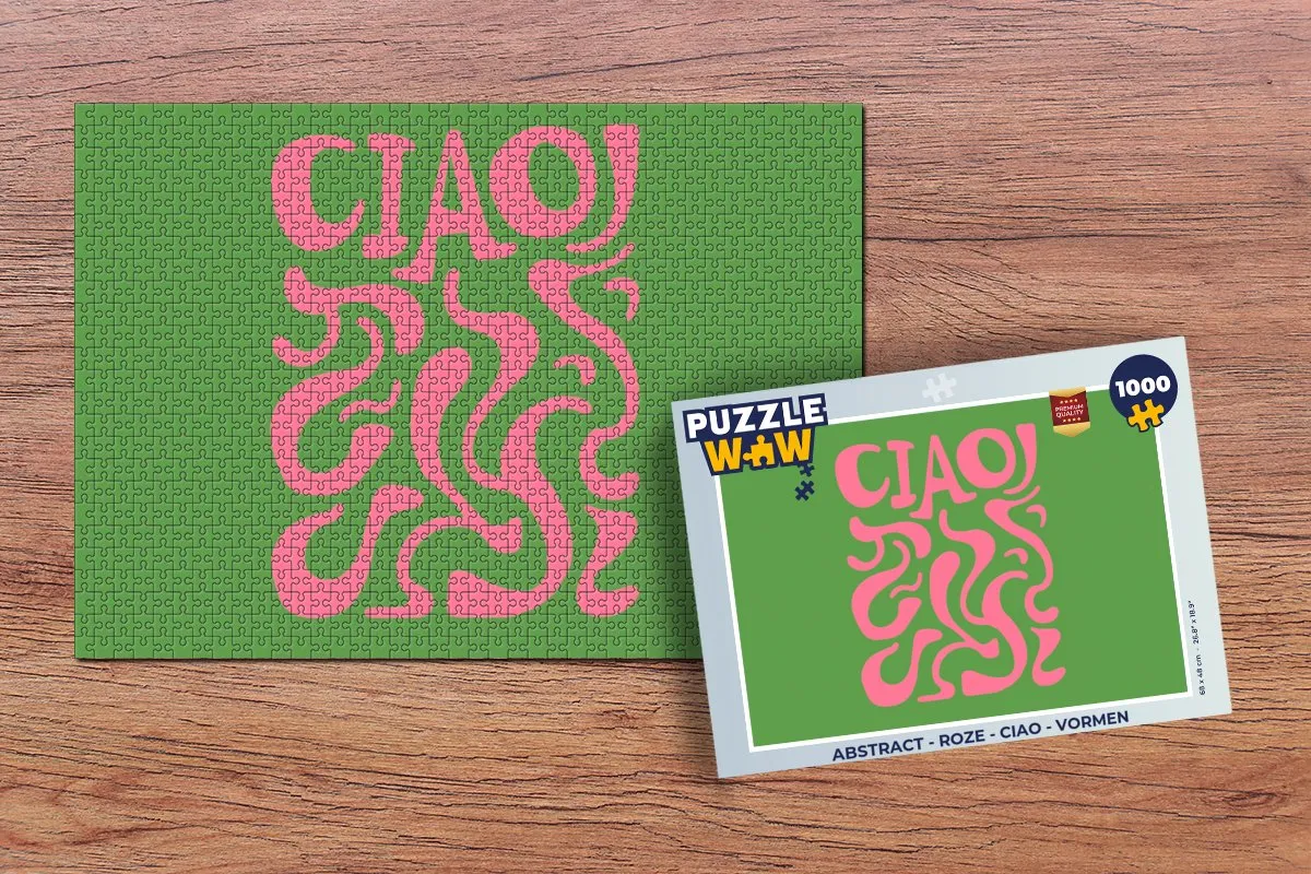 PuzzleWow Abstract Legpuzzel 1000 Stuks - Roze