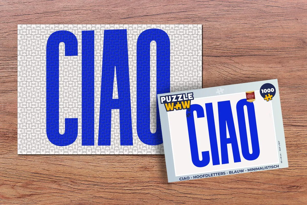 PuzzleWow Ciao Legpuzzel 1000 Stuks - Blauw