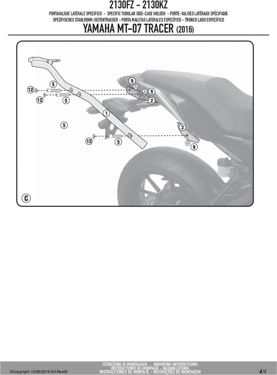 Givi Monokey Monolock Support Topcase - Noir