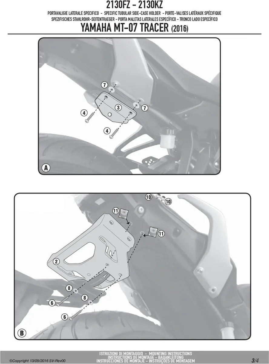 Givi Monokey Monolock Support Topcase - Noir