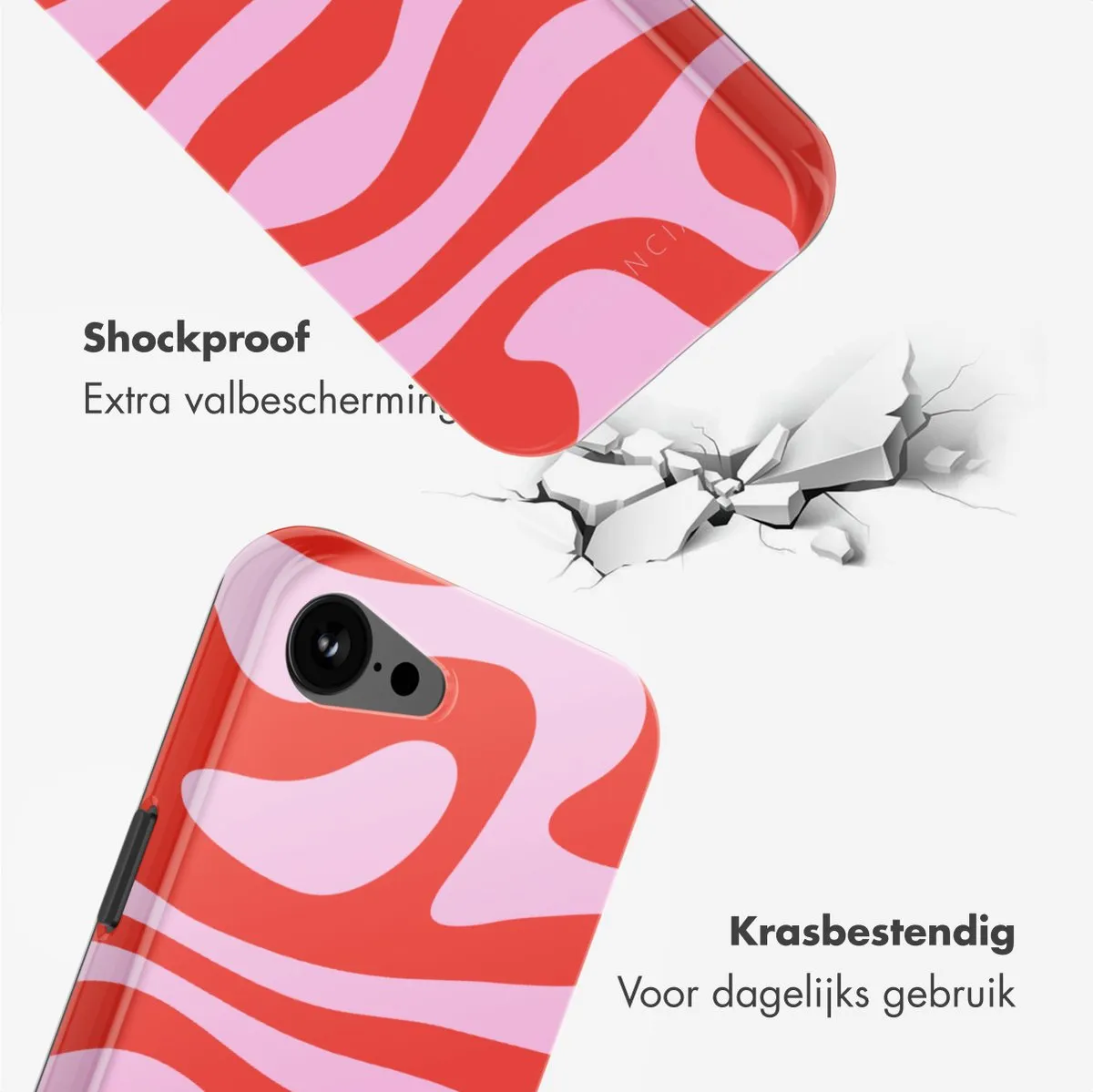 Selencia Hoesje iPhone 16e Dream Swirl Pink - MagSafe