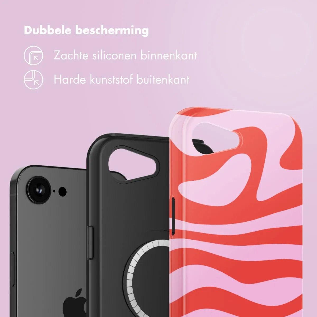 Selencia Hoesje iPhone 16e Dream Swirl Pink - MagSafe