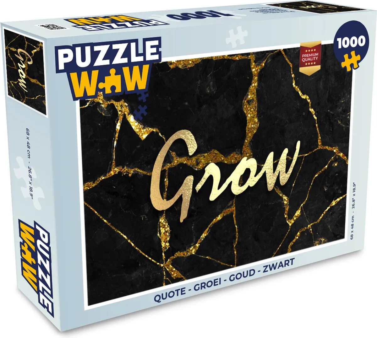 PuzzleWow Quote Groei Legpuzzel 1000 Stuks - Multicolor