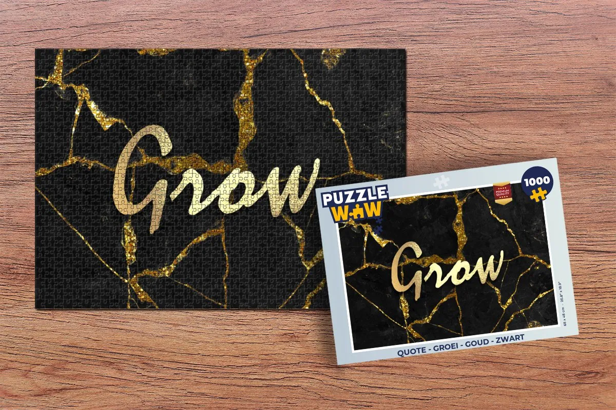 PuzzleWow Quote Groei Legpuzzel 1000 Stuks - Multicolor