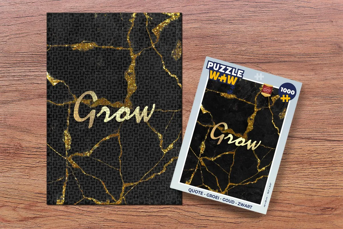 PuzzleWow Quote Groei Legpuzzel 1000 Stuks - Multicolor