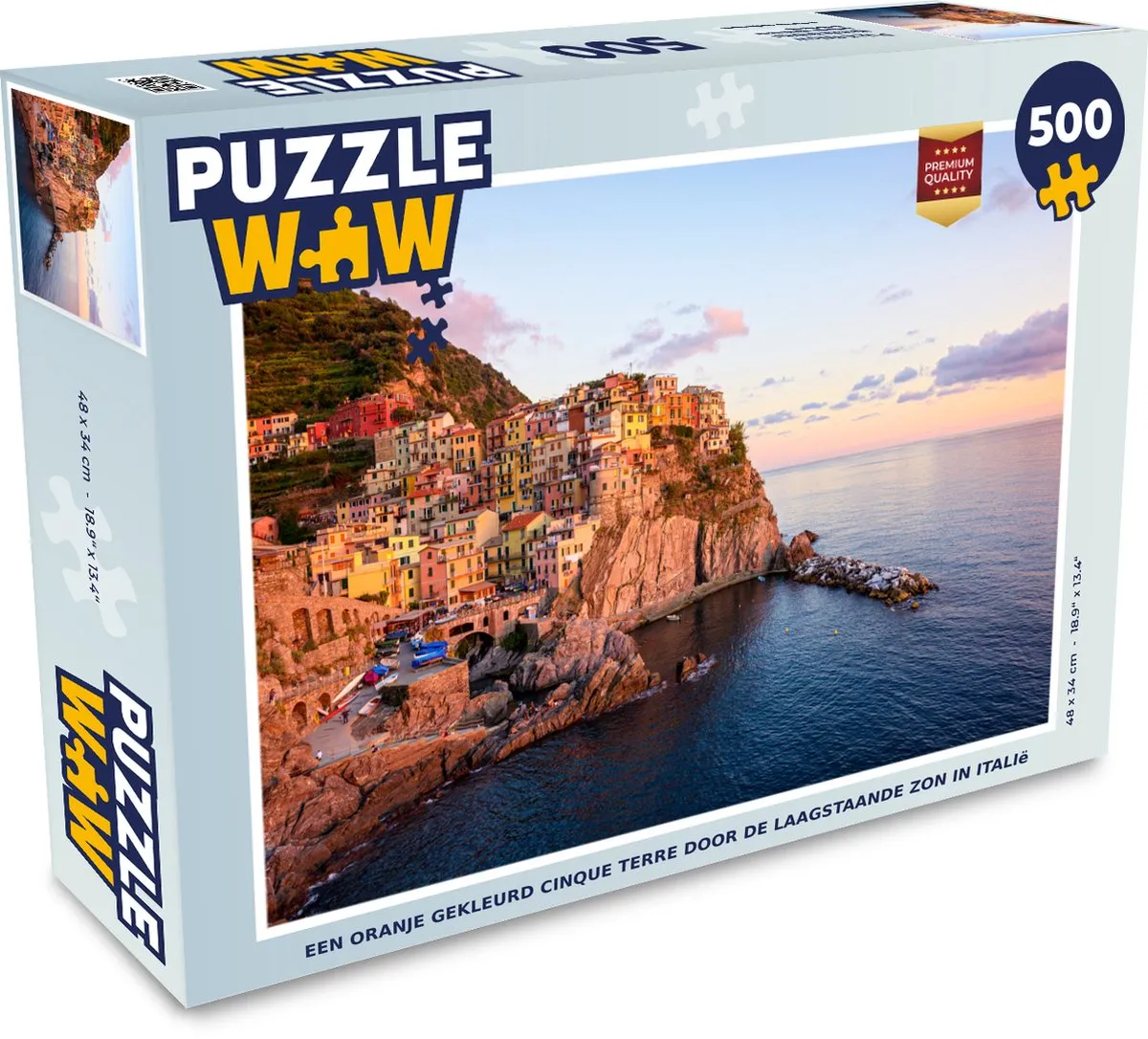 PuzzleWow Cinque Terre Legpuzzel 500 Stuks