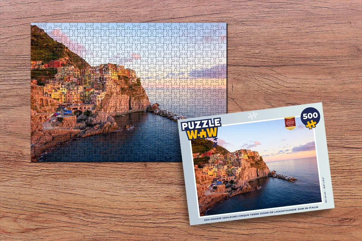 PuzzleWow Cinque Terre Legpuzzel 500 Stuks - Multicolor