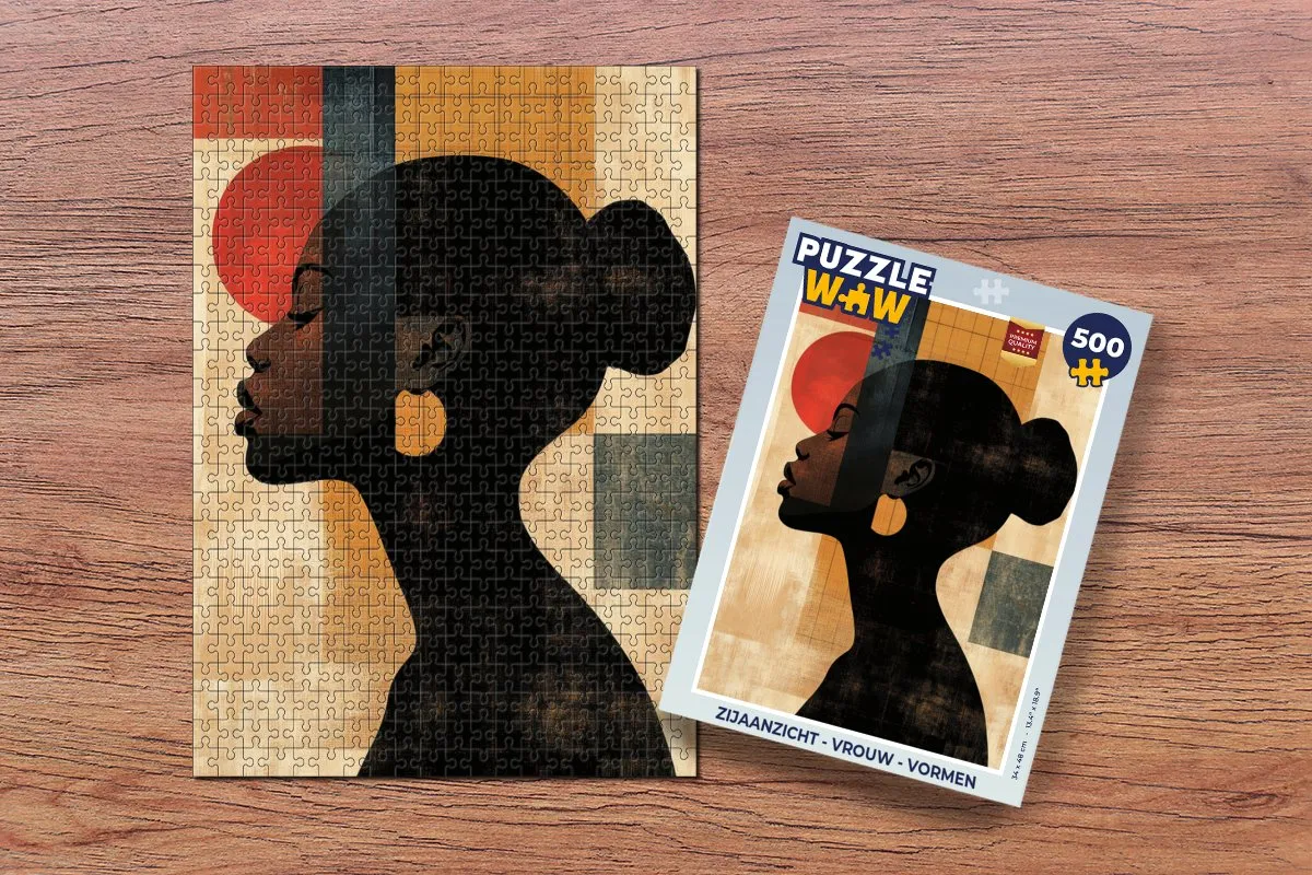 PuzzleWow Legpuzzel Zijaanzicht Vrouw Vormen 500 Stuks