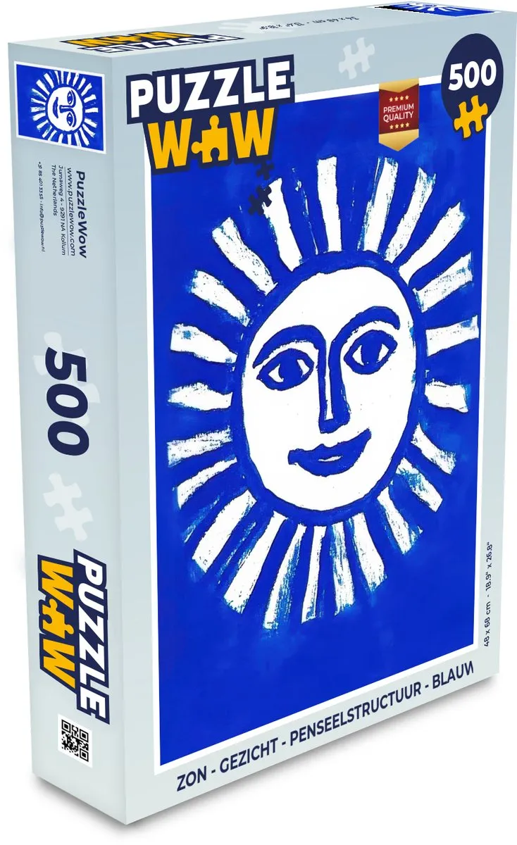PuzzleWow Zon Gezicht Legpuzzel 500 Stuks