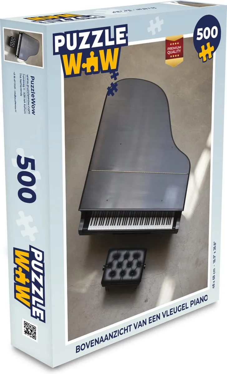 PuzzleWow Legpuzzel Vleugelpiano 500 Stuks