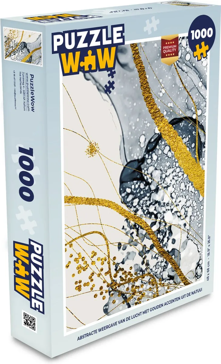 PuzzleWow Abstract Legpuzzel 1000 Stuks - Multicolor