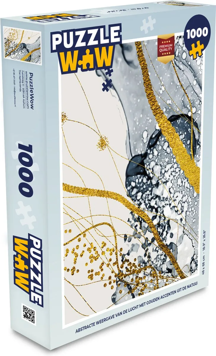 PuzzleWow Abstract Legpuzzel 1000 Stuks - Multicolor