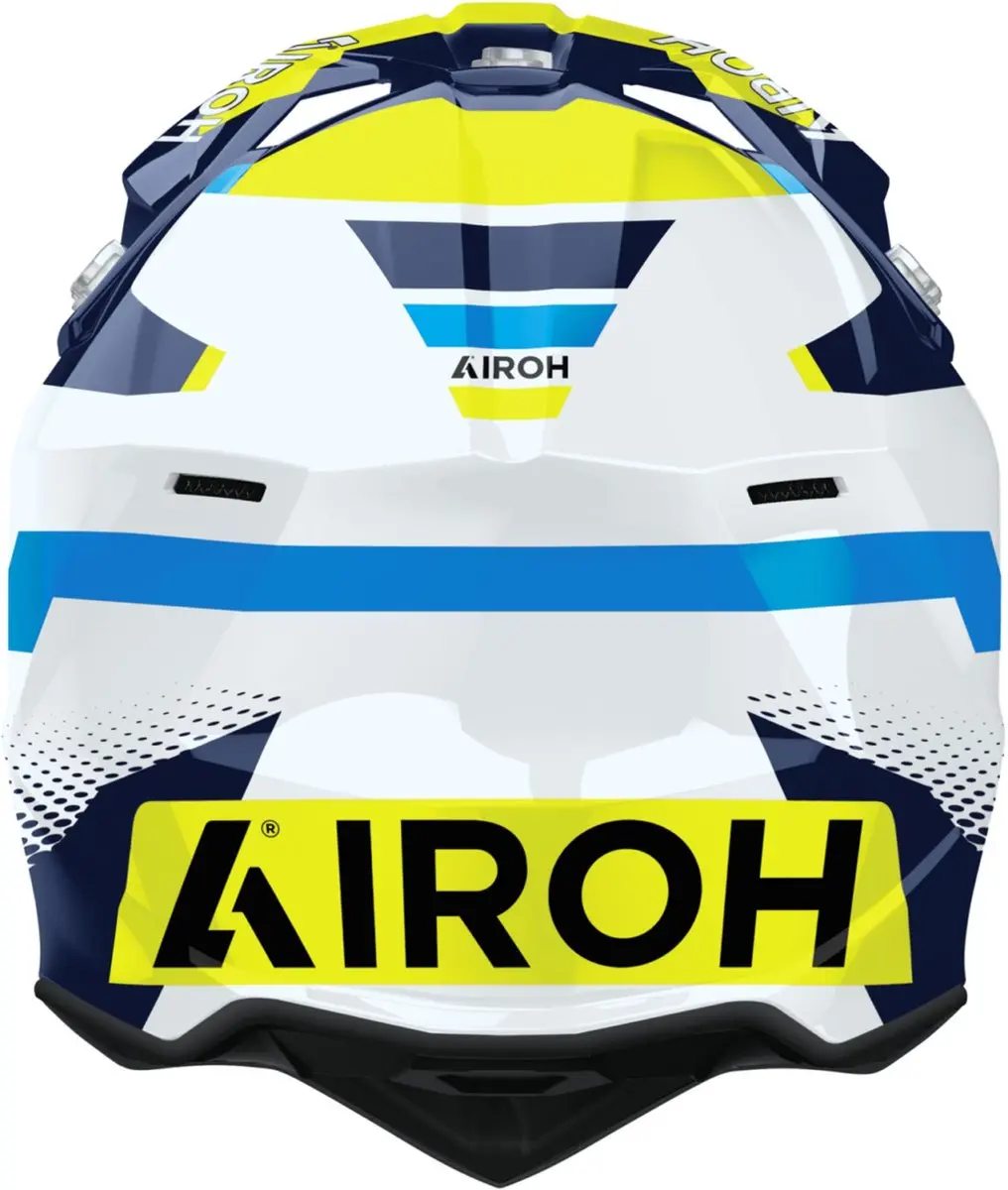 Airoh Wraaap Vision Motocrosshelm - XL - Wit/Geel/Blauw