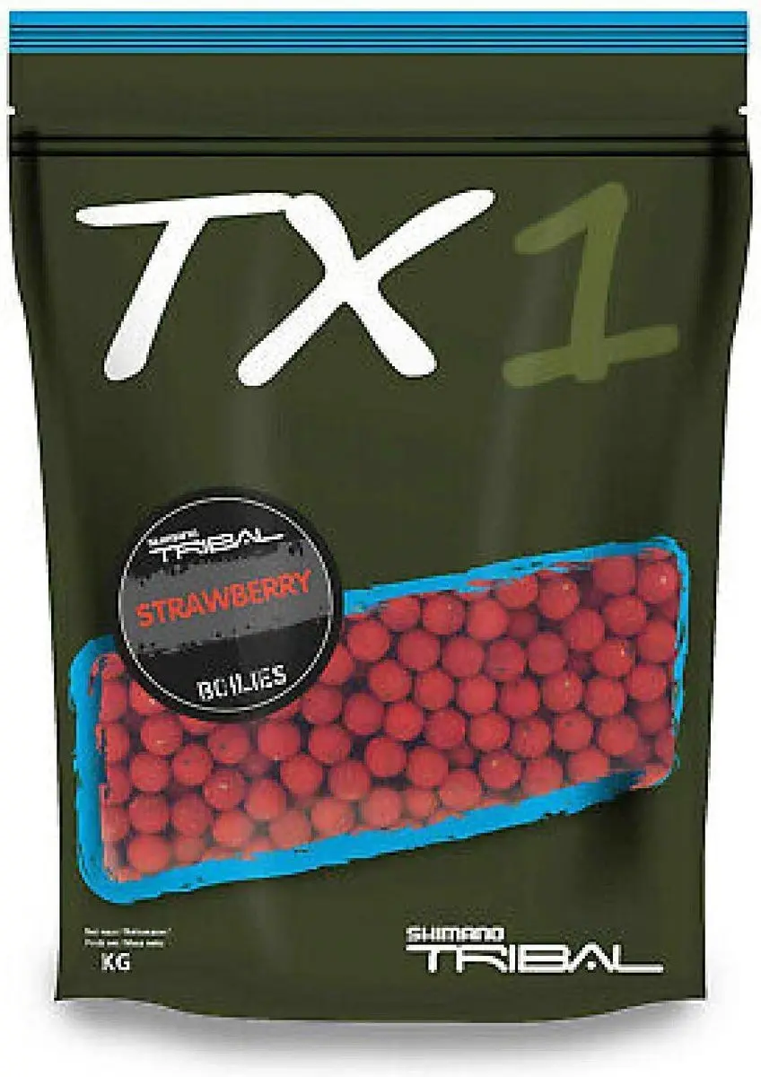 Shimano TX1 Strawberry Boilie 15mm 1 kg
