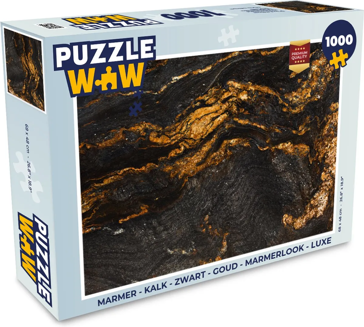 PuzzleWow Marmerlook Legpuzzel 1000 Stuks - Multicolor