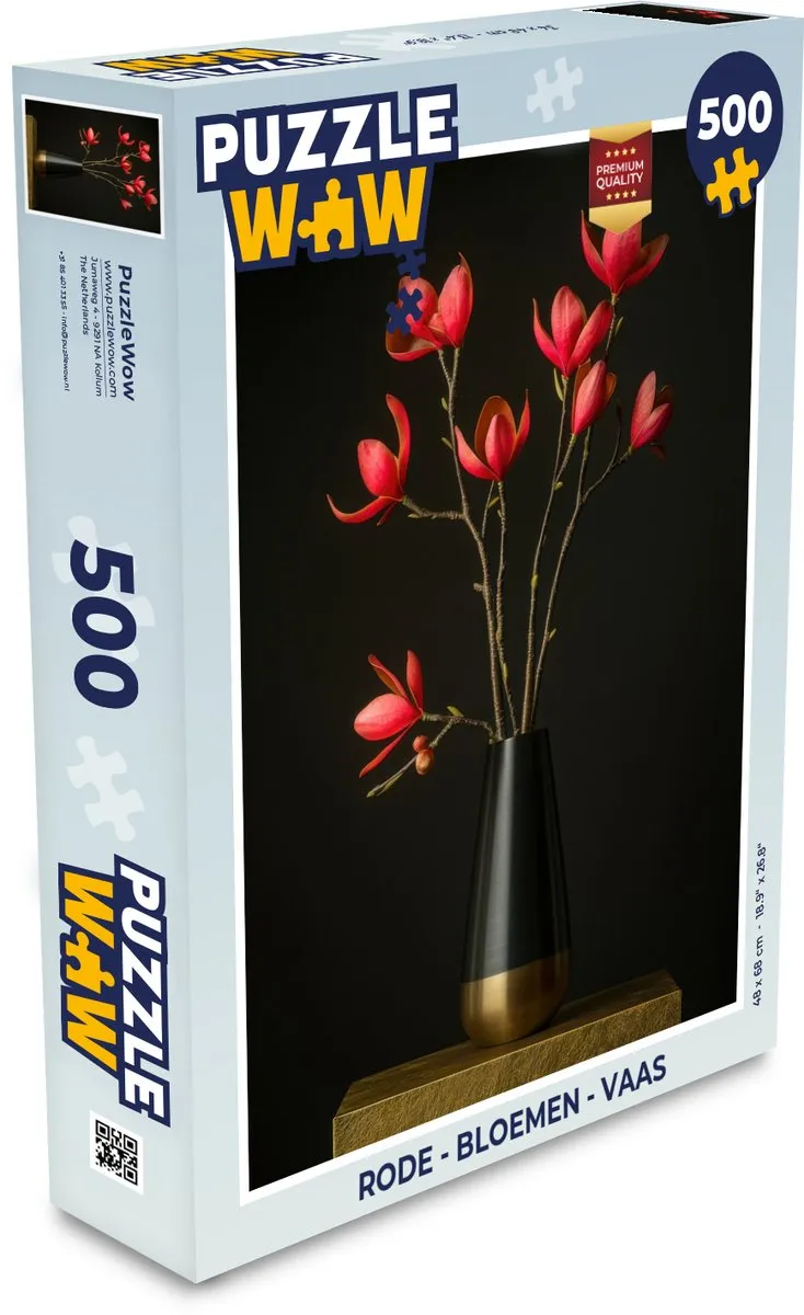 PuzzleWow Bloemen Vaas Legpuzzel 500 Stuks