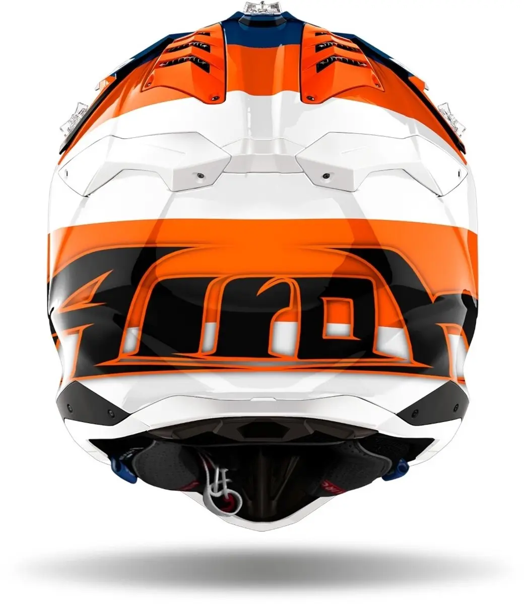 Airoh Aviator 3 Monarch Crosshelm XL - Wit/Blauw/Oranje