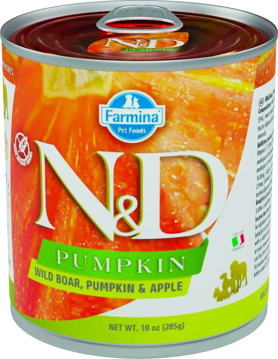 N&D Pumpkin natvoeding voor de hond Wild Zwijn 285 gr.
