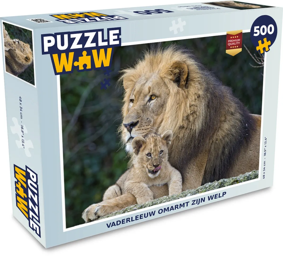 PuzzleWow Portret Leeuwen Wilde Dieren Legpuzzel 500 Stuks