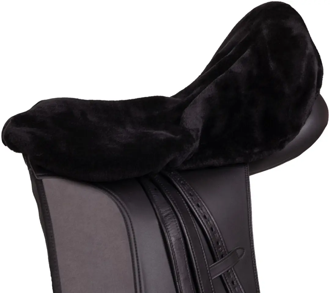 QHP Super Soft Zadelzittingovertrek - Zwart - afbeelding 2 van 4