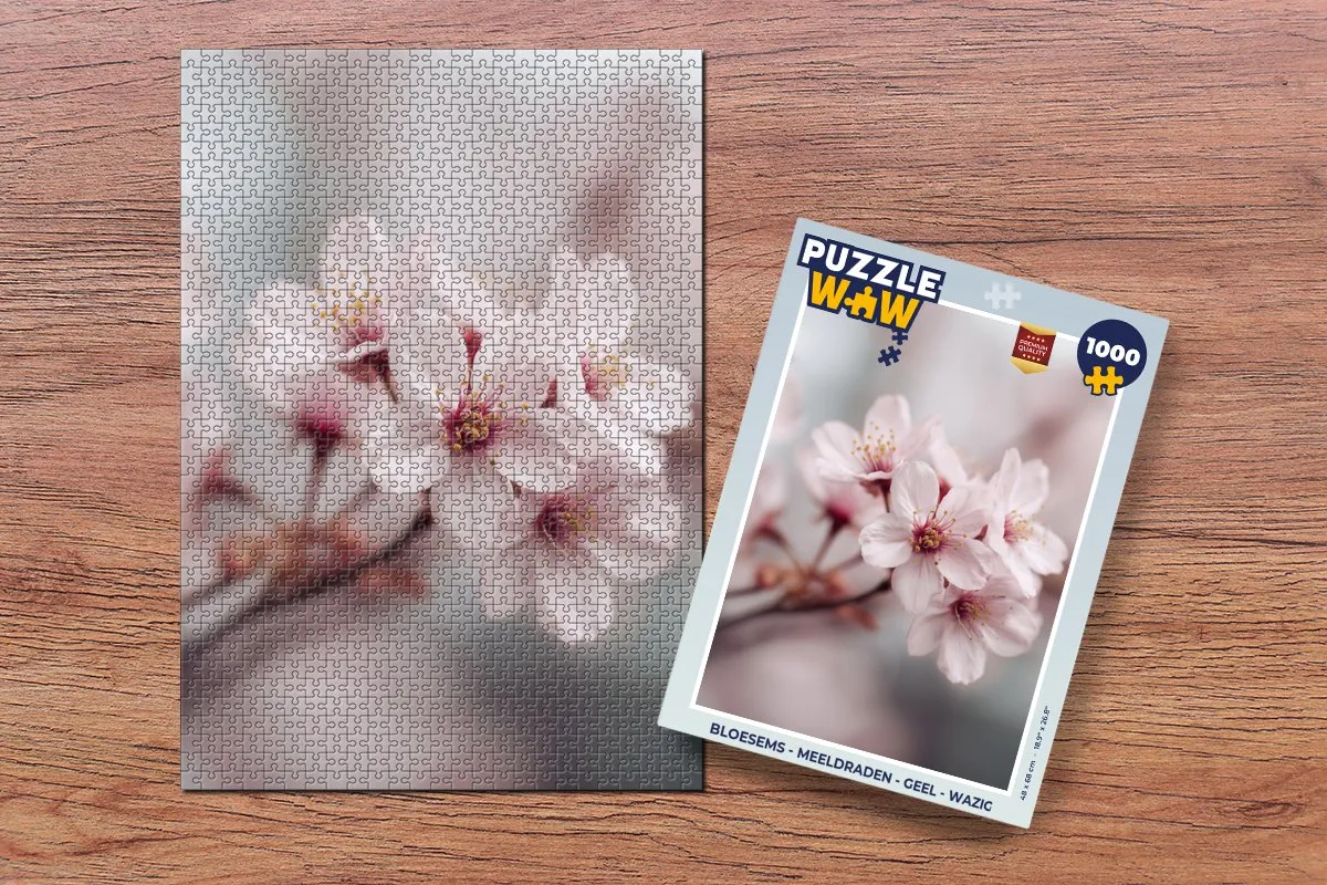 PuzzleWow Bloesems Meeldraden Legpuzzel 1000 Stuks - Geel