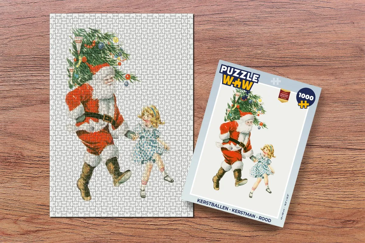 PuzzleWow Kerstboom Kerstman Legpuzzel 1000 Stuks - Multicolor